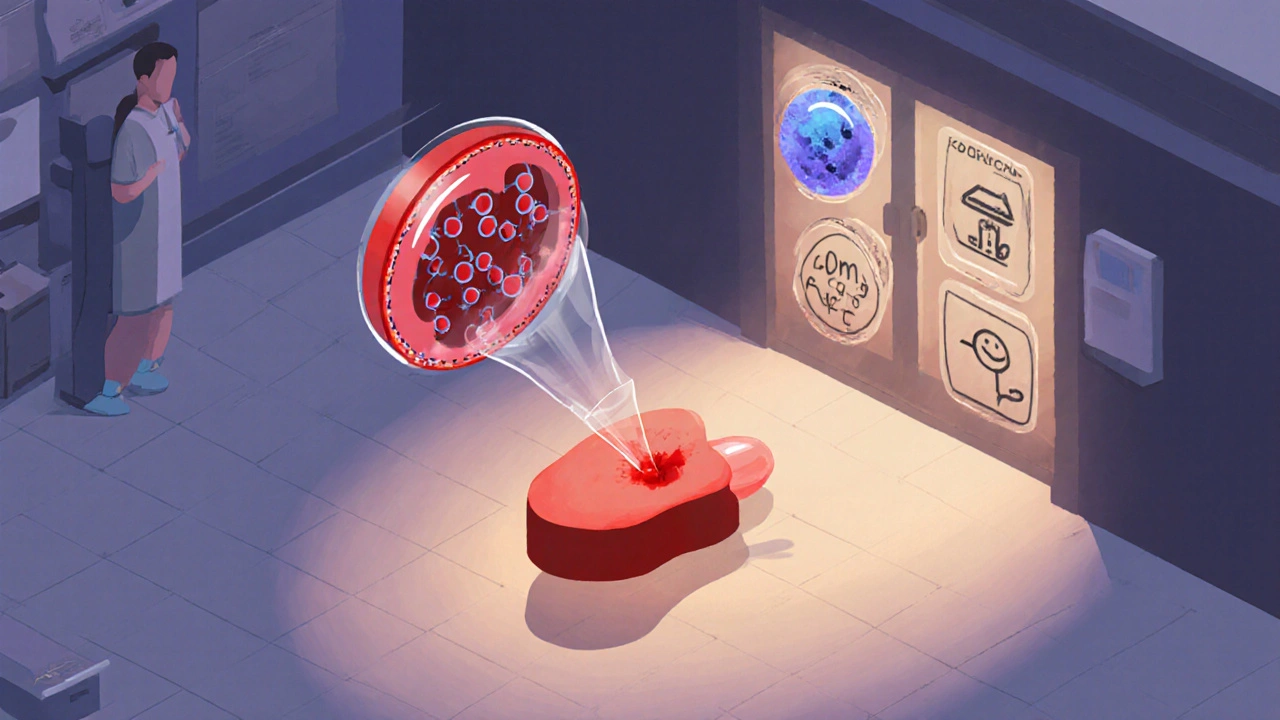 Emergency clinician injecting prilocaine for finger repair with oxygen transport visualization